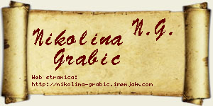 Nikolina Grabić vizit kartica